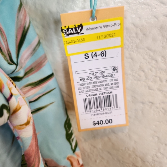 Kona Sol Women's Wrap-Front One Piece Floral Tropical Swimsuit - Picture 8 of 9